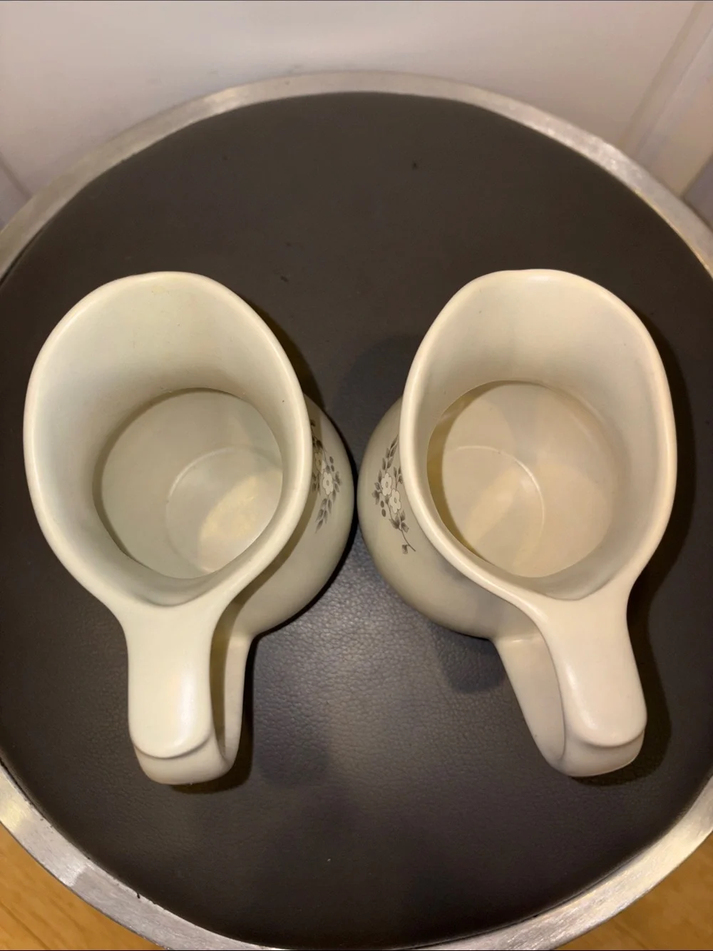 Vintage  Pfaltzgraff Heirloom Stoneware Creamer Pitchers - Set of 2